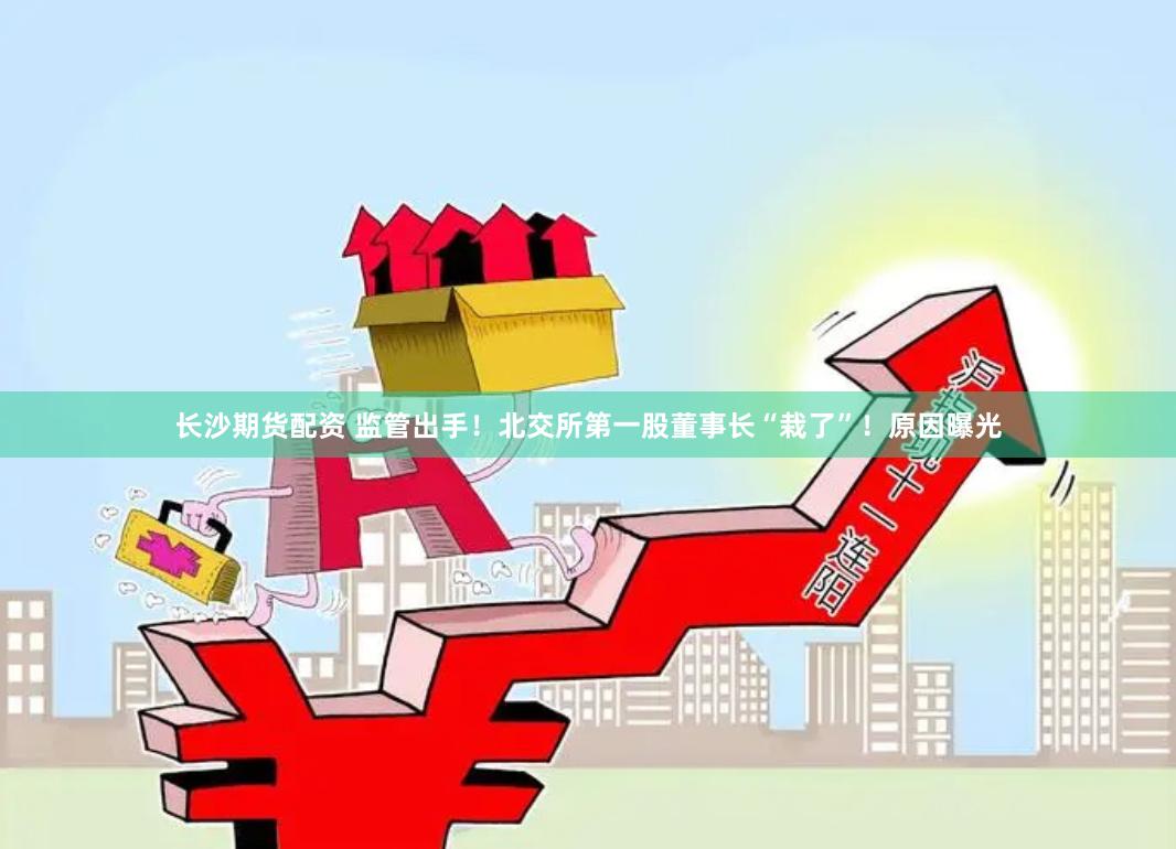 长沙期货配资 监管出手！北交所第一股董事长“栽了”！原因曝光