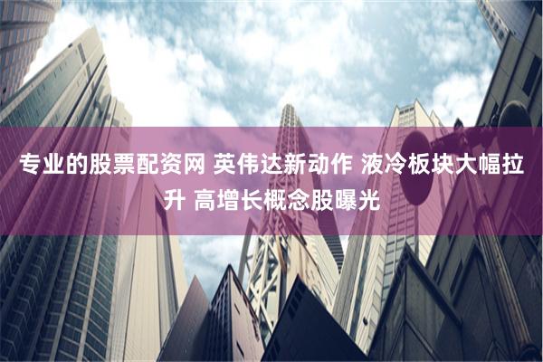 专业的股票配资网 英伟达新动作 液冷板块大幅拉升 高增长概念股曝光